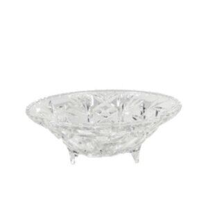 Vintage 50s Cut Crystal Fruit Bowl w/Legs